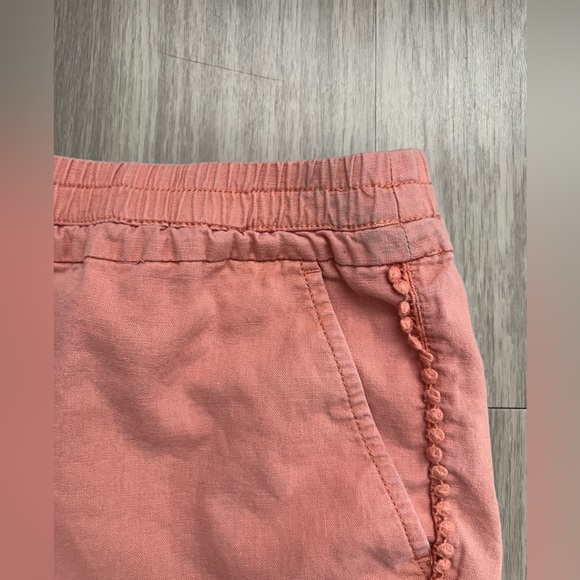 LOFT High Waist Pink Shorts with Pom-Pom Detail - Picture 2 of 6